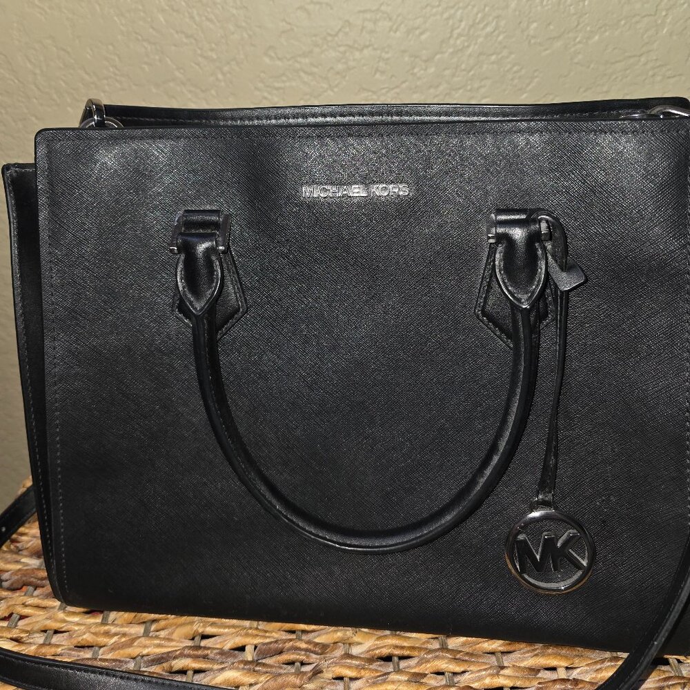 Michael Kors, black, handbag, crossbody